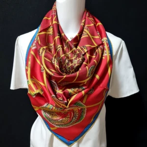 RARE VINTAGE HERMES Silk Scarf "LES FEUX DE L'ESPACE" Carre 90 Duty-free US - Picture 1 of 16