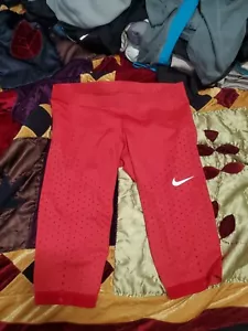 Nike USATF Women's Official '12 Swift Textured Capri Tights Pro Elite size L - Picture 1 of 3