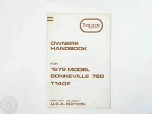 GENUINE HANDBOOK USA EDITION – TRIUMPH BONNEVILLE 750 T140E 1979 - 99-7007 - Picture 1 of 1