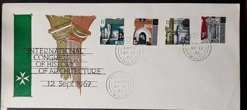 (MLT-214) MALTA 1967 FDC 15th International Historical Architecture Congress - Image 1 of 1
