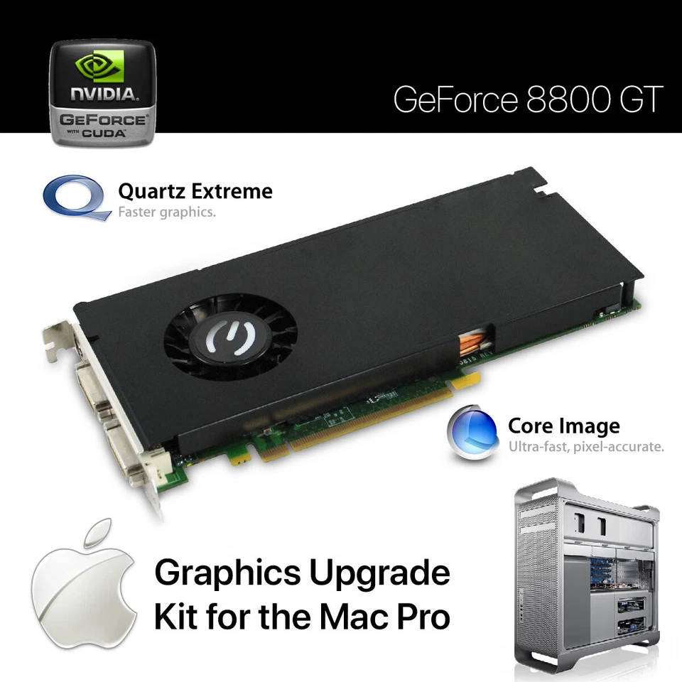  Apple Mac Pro Nvidia 8800 GT 512MB PCI-E Video Card GT Mac Pro  2006-2012 - Image 1 of 2