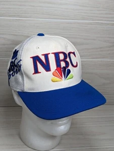 Vintage NBC Sports Hat Sports Specialties Laser Shadow White Snapback Cap Hat - Picture 1 of 14