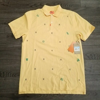 NIKE Golf Charms Dri Fit Polo Para Hombres MEDIANO Naranja Melocotón Lucky Masters Foto 1 de 4