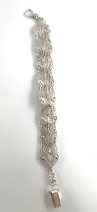 Vintage Hermann Siersbol Sterling Silver Floral Bracelet - 925 - 8.81g - Picture 1 of 4