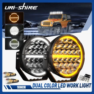 Colight 9 inch Round LED Work Light Offroad Driving Fog Lamp Pods Super Bright - Picture 1 of 22