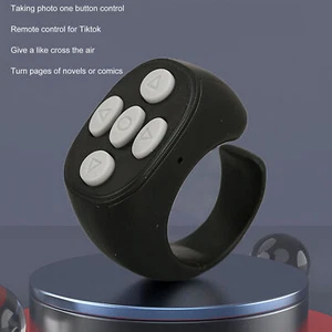 Déclencheur à distance Bluetooth pour téléphone portable : selfies, TikTok, vidéos, défilement - Photo 1/22