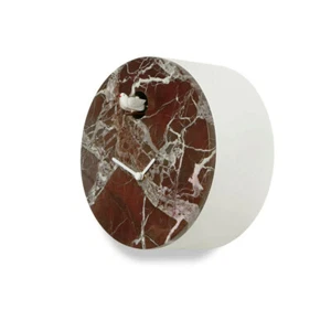 CIONI red Levanto marble round Modern Wall Cuckoo Clock Domeniconi italian brand - Imagen 1 de 2