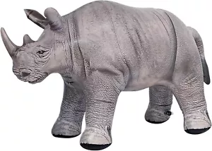 Figura de peluche de rinoceronte inflable Jet Creations 36" L para decoración de fiestas de juguete - Imagen 1 de 7