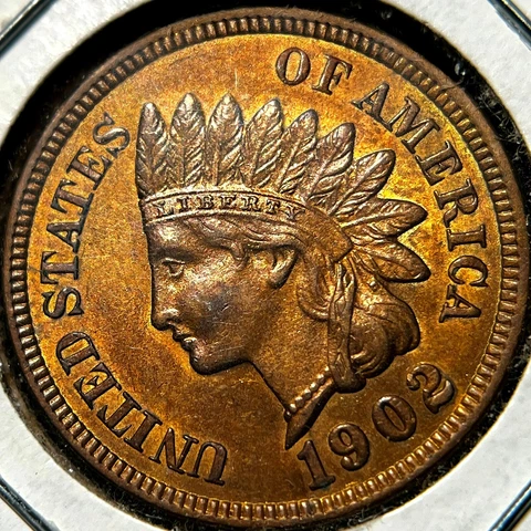 1902 1C Indian Head Penny _ CH BU MSRB+, Original Condition Coin_ [JX-345] Cover
