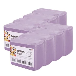 1000 OneMed Purple Dental Patient Bibs ,2+1 Ply Medical Tattoo Towels 13"x18" - Picture 1 of 8