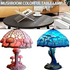 Mushroom Table Lamps Stained Resin Plant Series Lamp Night Light Bedside A