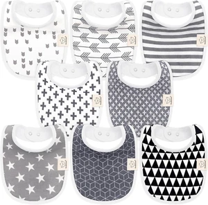 Organic Baby Bibs for Boys & Girls - Organic Cotton Teething Bib - Newborn Bibs - Picture 1 of 12