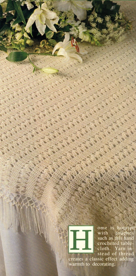PRETTY Yarn Tablecloth/Doily/CROCHET PATTERN INSTRUCTIONS ONLY - Image 1 of 1