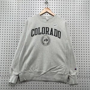 Colorado University Crewneck Sweatshirt Mens Medium Gray Champion 21.5x27 - Picture 1 of 22