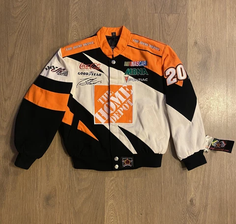 RARE Vintage JH Design Home Depot Tony Stewart NASCAR Kids Med Racing Jacket NEW Cover