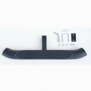 Remolque receptor 36" largo 2" barra de enganche de remolque 4" ovalado curvo negro camión universal - Imagen 1 de 8