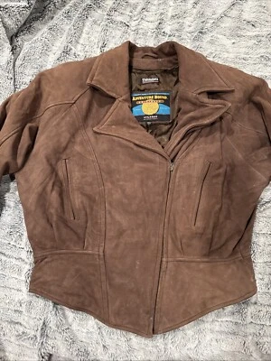 Vintage Adventure Bound by Wilsons Women's Brown Bomber Leather Jacket LARGE - Image 1 of 4