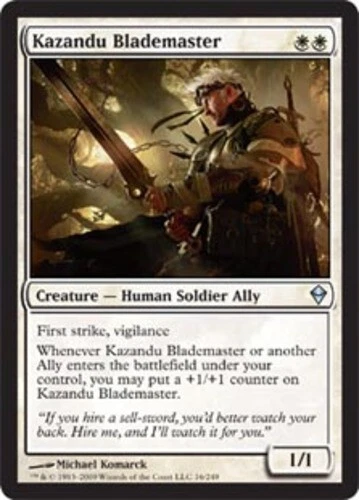 Kazandu Blademaster ~ Near Mint Zendikar MTG Magic UltimateMTG White Card - Image 1 of 1