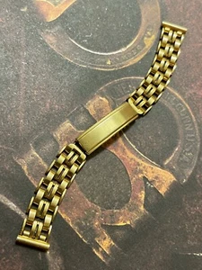 Correa de reloj vintage para damas Bretton años 30 relleno oro 12K broche mariposa 14 mm - Imagen 1 de 5