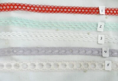 15 yardas/$5,00 encaje de inserción, ribete para cinta, cuentas a tu elección Foto 1 de 4