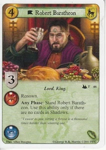 3 x Robert Baratheon AGoT LCG 1.0 Game of Thrones The Tower of the Hand 46 - Picture 1 of 1