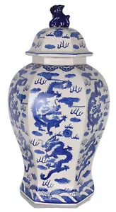 XL Deckelvase China Bodenvase Porzellan Gefäss Drache Vase mit Deckel 64cm - Bild 1 von 5
