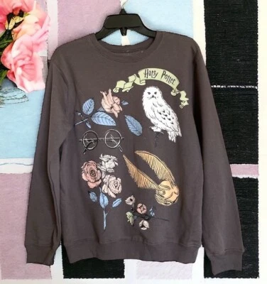 Nueva Sudadera Para Mujer Mediana Harry Potter Pavimento Marrón Búho Gafas Gráfico Foto 1 de 2