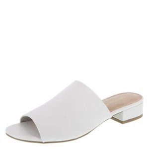 Christian Siriano SILA Zapatillas de Cuero Para Mujer Zapatos Planos Talla 7w Nuevo Blanco - Imagen 1 de 5