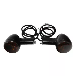 Pair Rear Turn Signals LED Amber Light Fit For Harley Sportster XL883 1200 92-22 - Picture 1 of 9