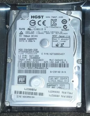 HGST Z5K500-320 320GB HTS545032A7E380 5400RPM SATA 2.5" Laptop HDD Hard Drive - Image 1 of 2