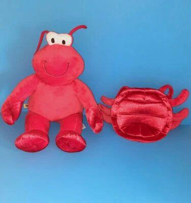 Raro Build A Bear langosta roja con mochila concha juguete de peluche 17" Foto 1 de 4