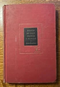 Death be Not Proud John Gunther 1953 HC Modern Library Edition - Bild 1 von 5