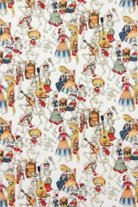 Alexander Henry Fiesta De Los Muertos Natural Cotton Fabric by Yard - Picture 1 of 1