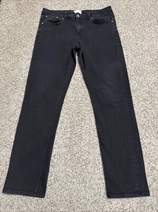 Mens 35/32 Asos Denim Slim Stretch Jeans Black Size 35 X 32 - Picture 1 of 15