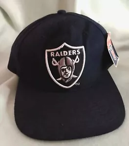 Cappello snapback vintage anni '90 NFL Drew Pearson Oakland Raiders nuovo con etichette lana ricamata - Foto 1 di 10