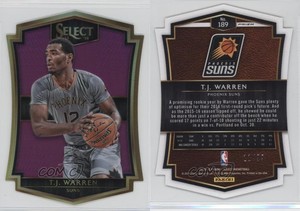 2015-16 Panini Select Premier Level Die-Cut Purple Prizm /99 TJ Warren #189