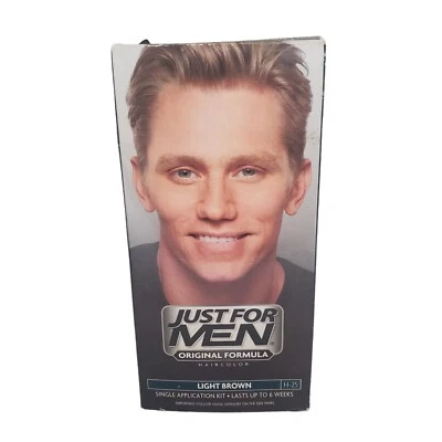 Color de cabello fórmula original Just For Men, marrón claro H-25 caja abierta Foto 1 de 3