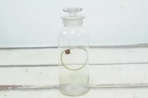 Antico. Bottiglia Farmacia Vetro Etichetta Originale Bottiglia Chimica Vetro Collezione - Foto 1 di 12
