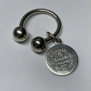 Vintage Tiffany & Co Sterling Silver Horseshoe Key Chain Key Ring Round Tag - Picture 1 of 9