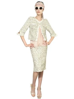 Nina Ricci Sequined Cotton Tweed Skirt  ( Size 42- US 10 ) - Image 1 of 4