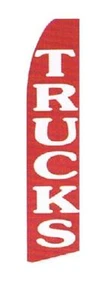 Tall swooper feather flag banners for business advertising - TRUCKS (RED) - Picture 1 of 1
