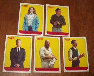 Five Stranger Things Character Stickers Cards - Picture 1 of 2