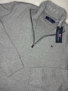 Vineyard Vines Performance Men’s Salt Water 1/4 Zip Pullover Small Gray NWT - Picture 1 of 8
