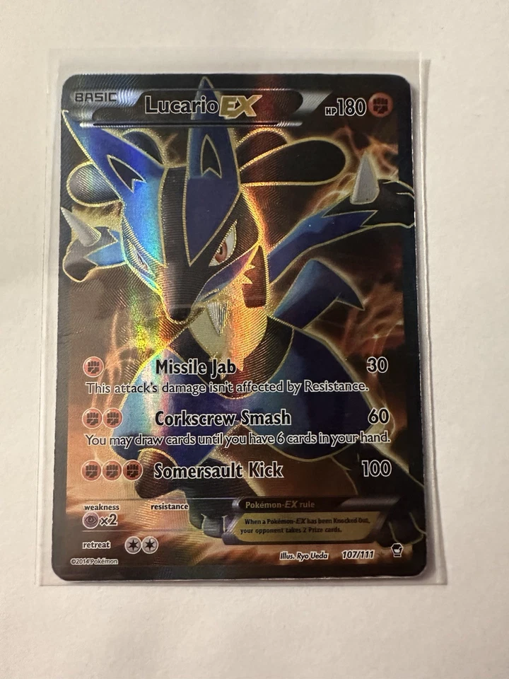 Lucario EX 107/111 XY Furious Fists 2014 Full Art Holo Pokémon Card TCG - Image 1 of 4