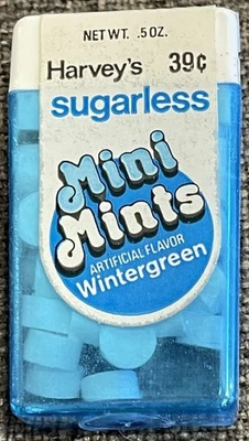 MINI MENTAS HARVEY’S SUGARLESS WINTERGREEN de colección selladas nuevas stock antiguo ¡RARAS!! Foto 1 de 3