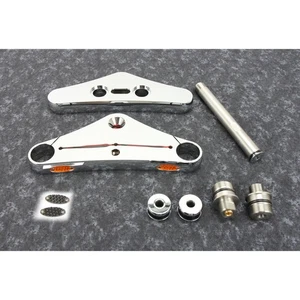 Pro-One 5 Degree Chrome 41mm Blind Top Triple Tree w/Turn Signals - 107110 - Bild 1 von 2