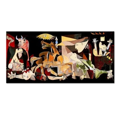 Colorful Guernica Pablo Picasso Hand painted Oil Painting Repro Canvas Art Decor - Image 1 of 4