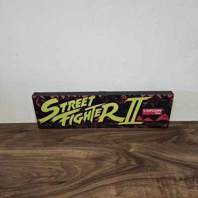 1up arcade name plate Street Fighter II Capcom Retro Gaming Light Up  - Image 1 of 4