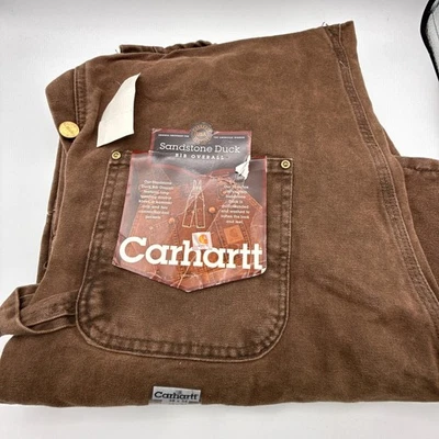 Babero Carhartt Arenisca Doble Rodilla Hombres 38X34 R06 CHT Castaño Nuevo con Etiquetas Nuevo de Lote Antiguo Foto 1 de 4