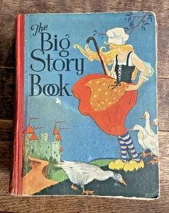 Antique Children Book Big Story Book 1930 Cute Illustrations Saalfield Publishin - Imagen 1 de 21